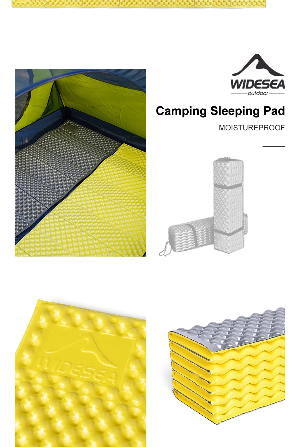 Widesea Portable Camping Mat – Waterproof Foam Sleeping Pad for Travel & Trekking